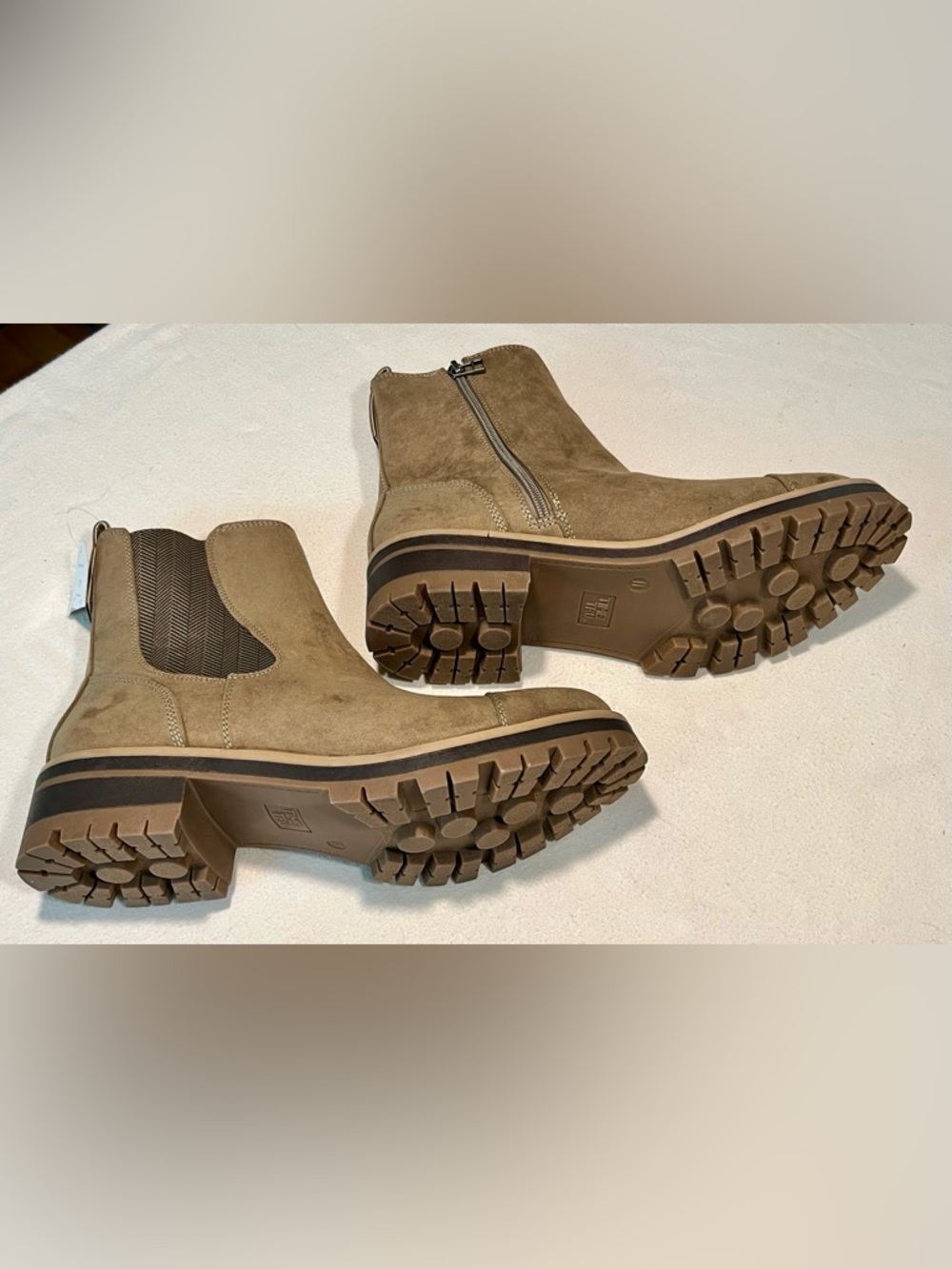Time and Tru Taupe Slip-On Ankle Boot with Memory Foam - Picture 5 of 8